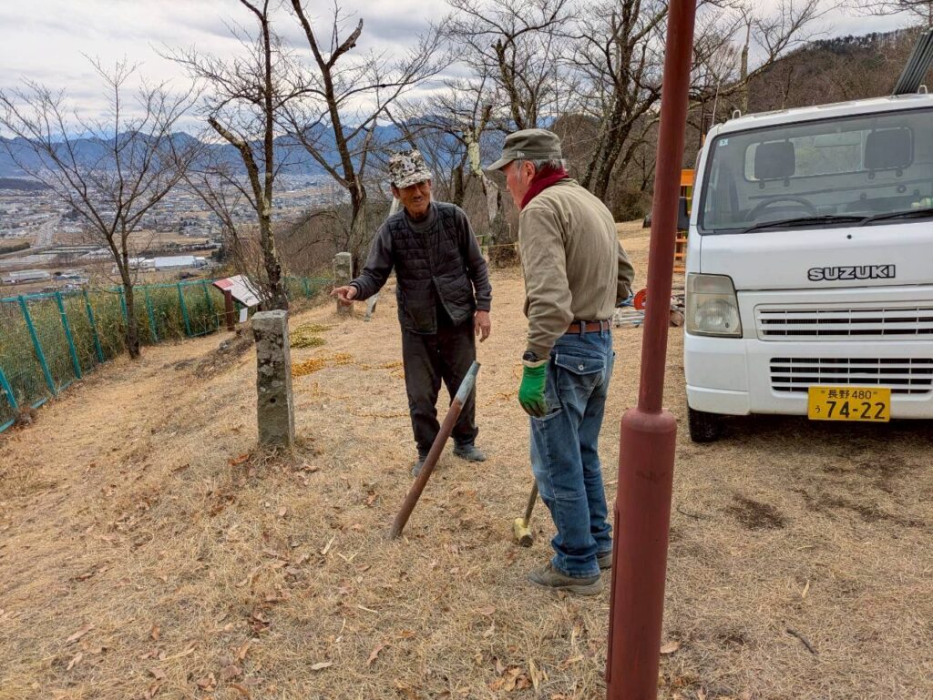 千曲公園景観整備作業