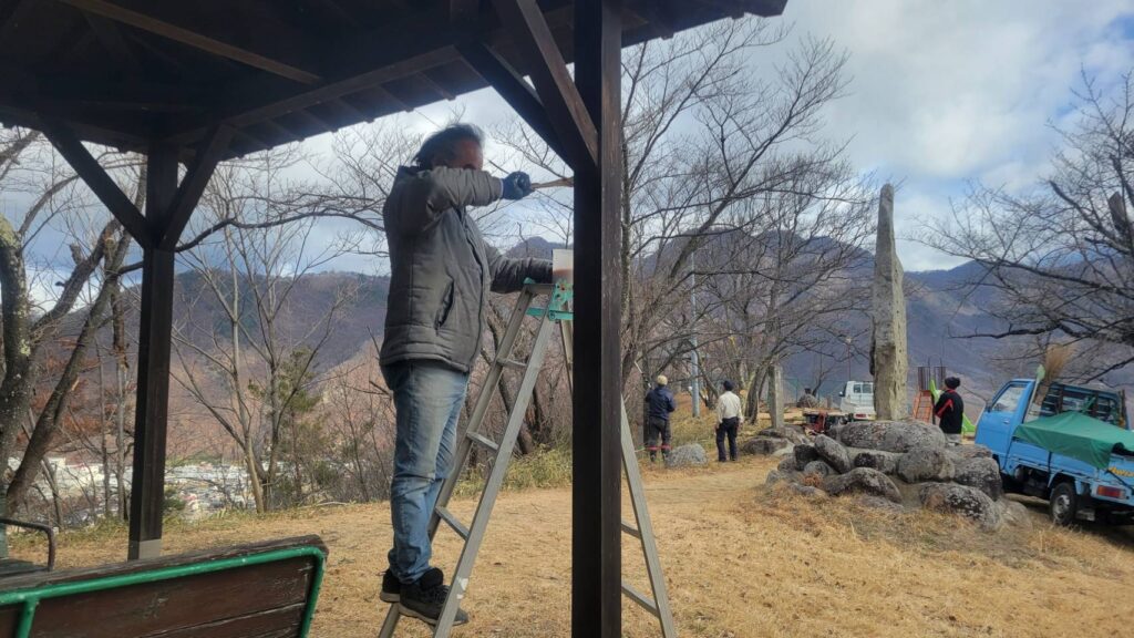 千曲公園景観整備作業